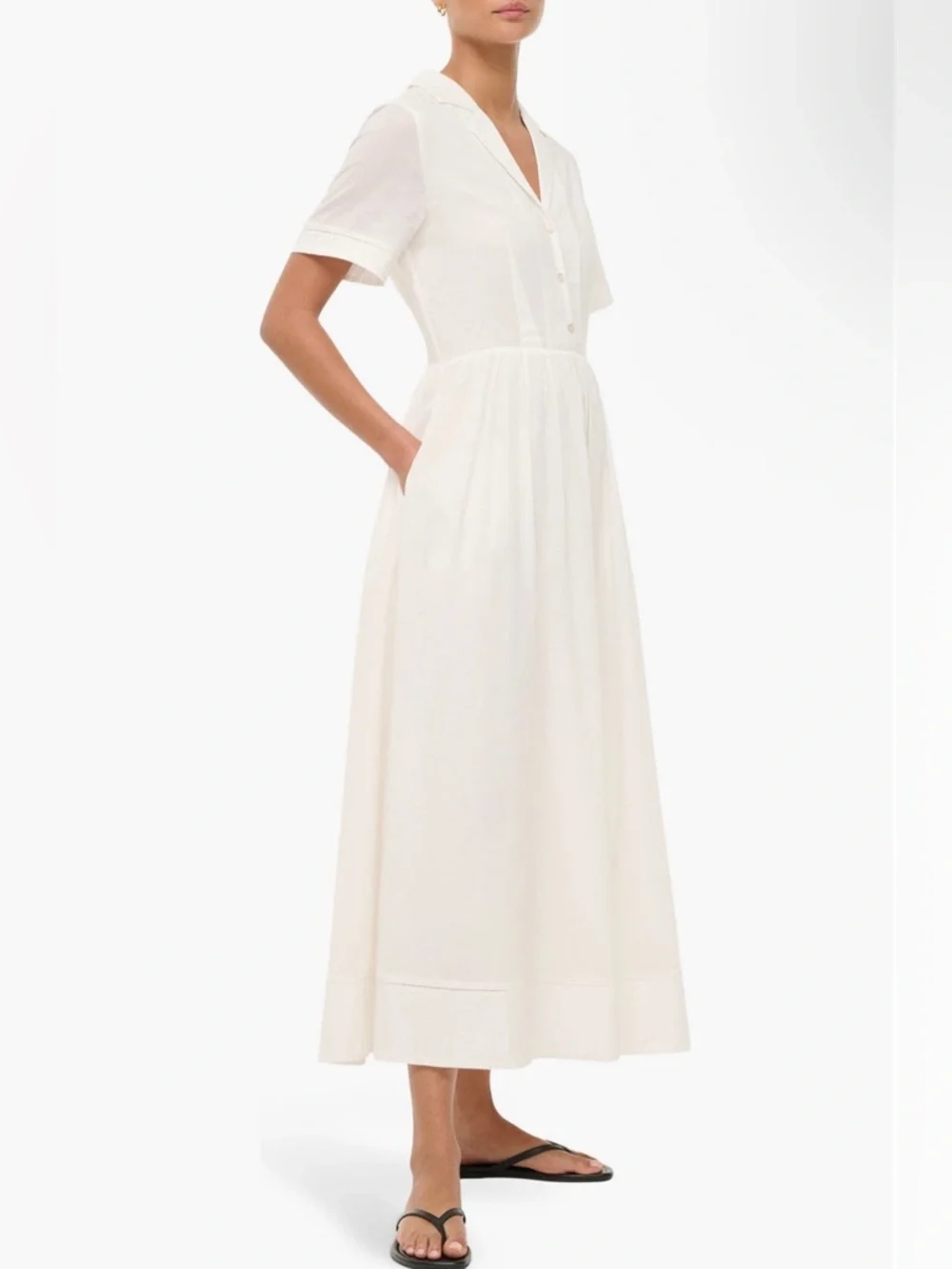 STAUD, Meryl Dress in White, Size 0